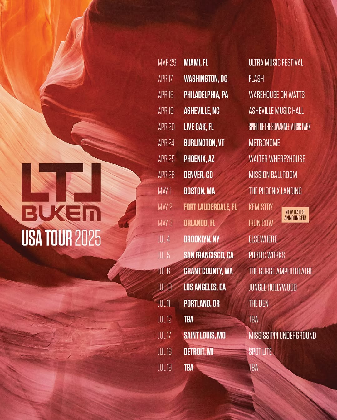 LTJ Bukem Tour Poster 2025